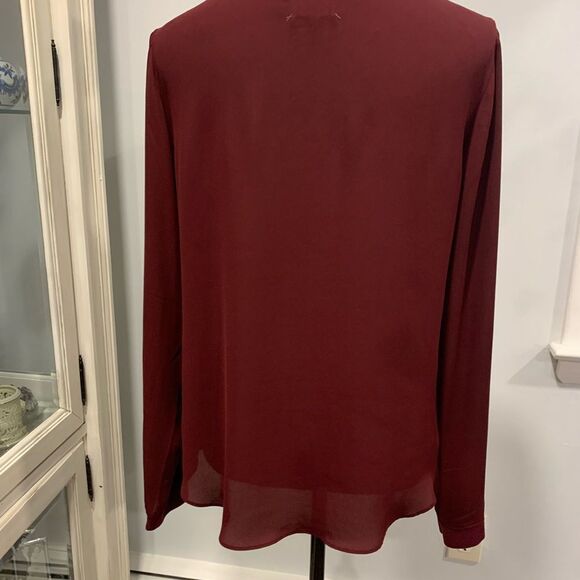 Lou & Grey Burgundy Blouse with Long Sleeves - Picture 8 of 10